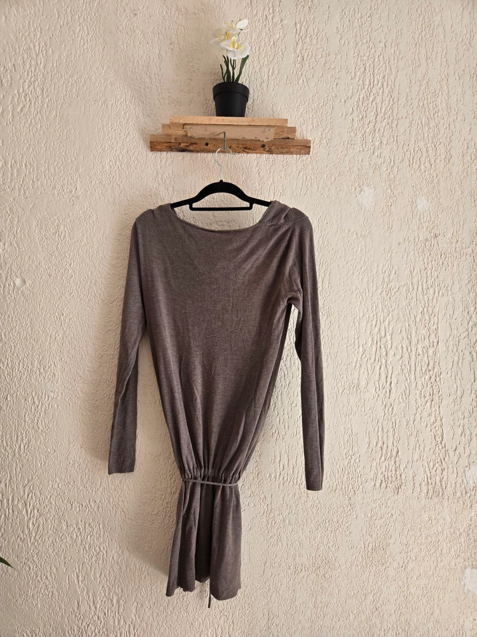 Taupe turtleneck dress - One size - Chic, bohemian & casual style - Autumn/Winter – photo 3
